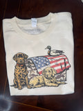 Brown & Yellow Labrador Hunting Dog Puppies Children’s Tshirt