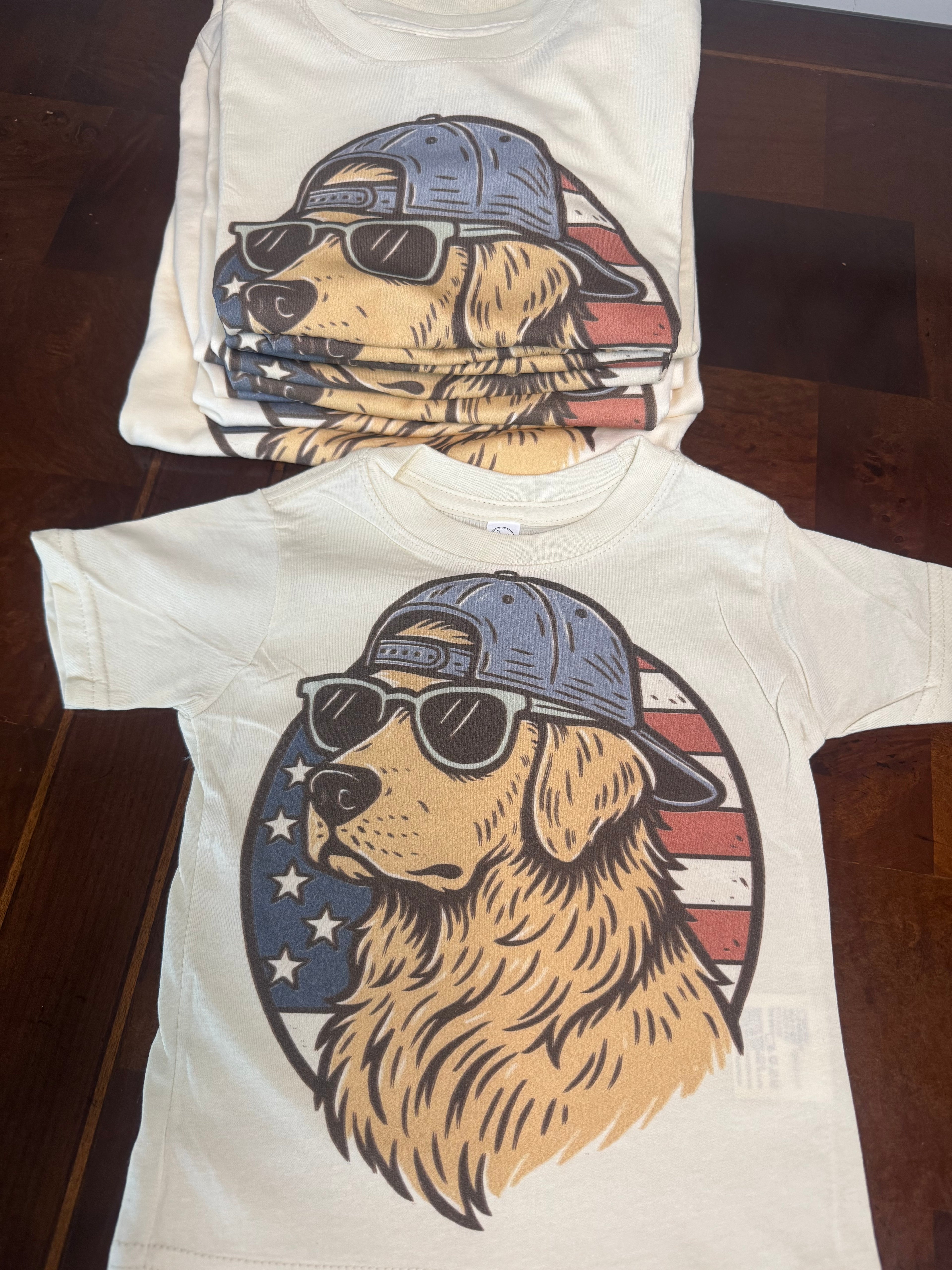 Yellow Lab Wearing Sunglasses Children’s Tshirt
