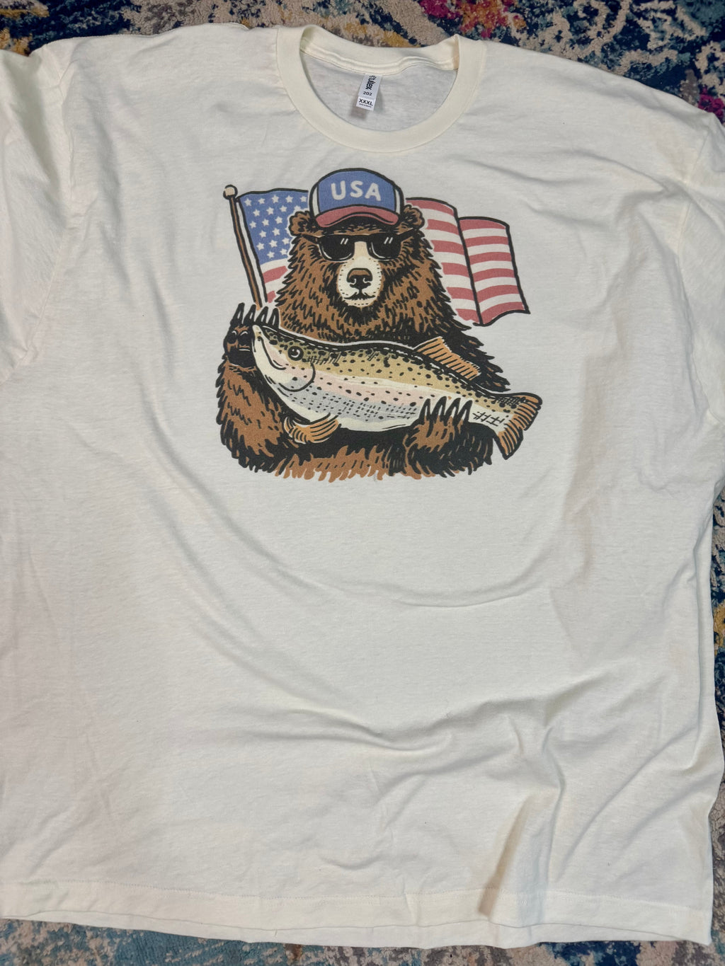 Trout Fishing Bear Children’s Tshirt