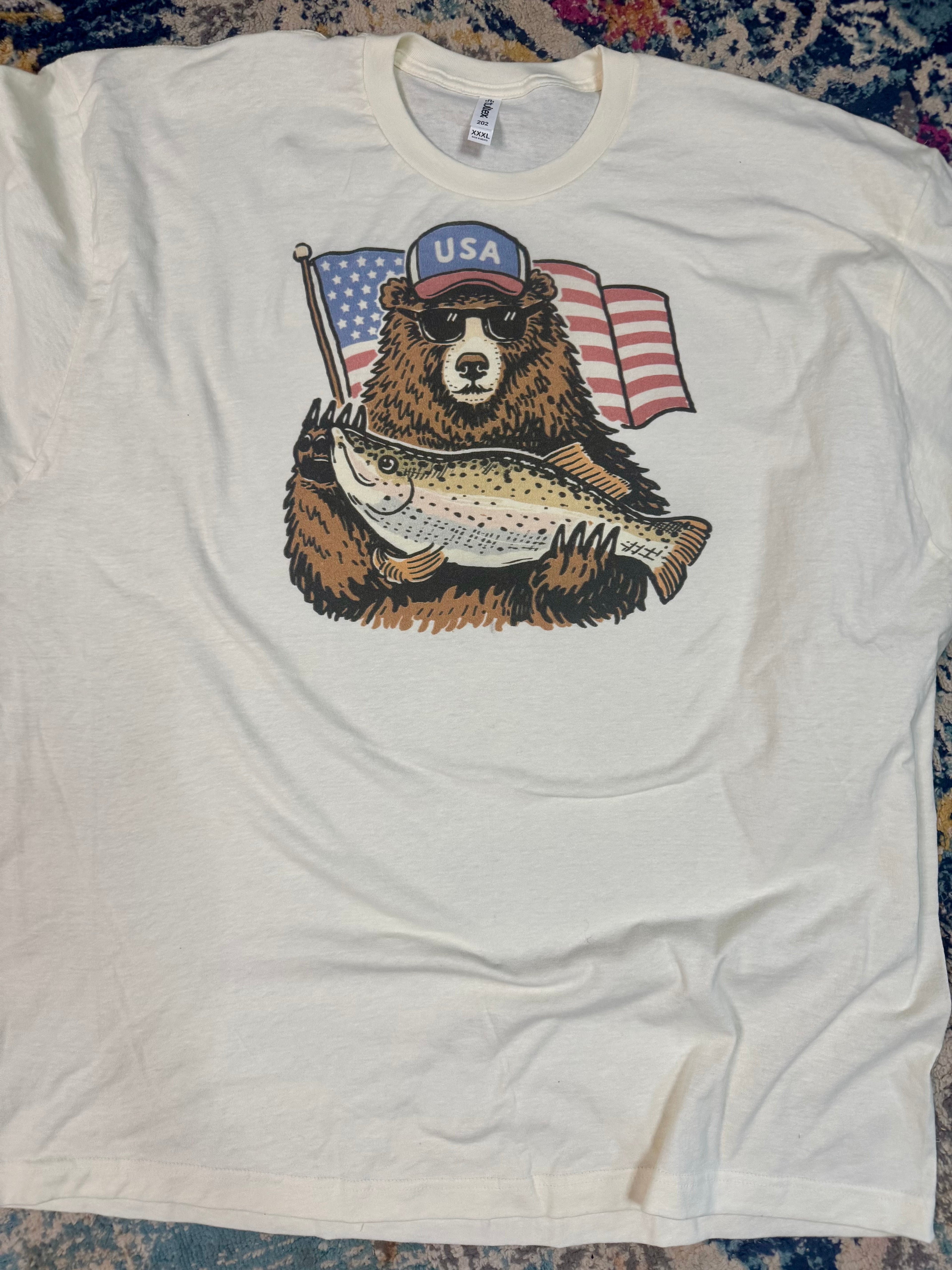 Trout Fishing Bear Children’s Tshirt