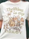Thrifting Is My Therapy Adult Tshirt