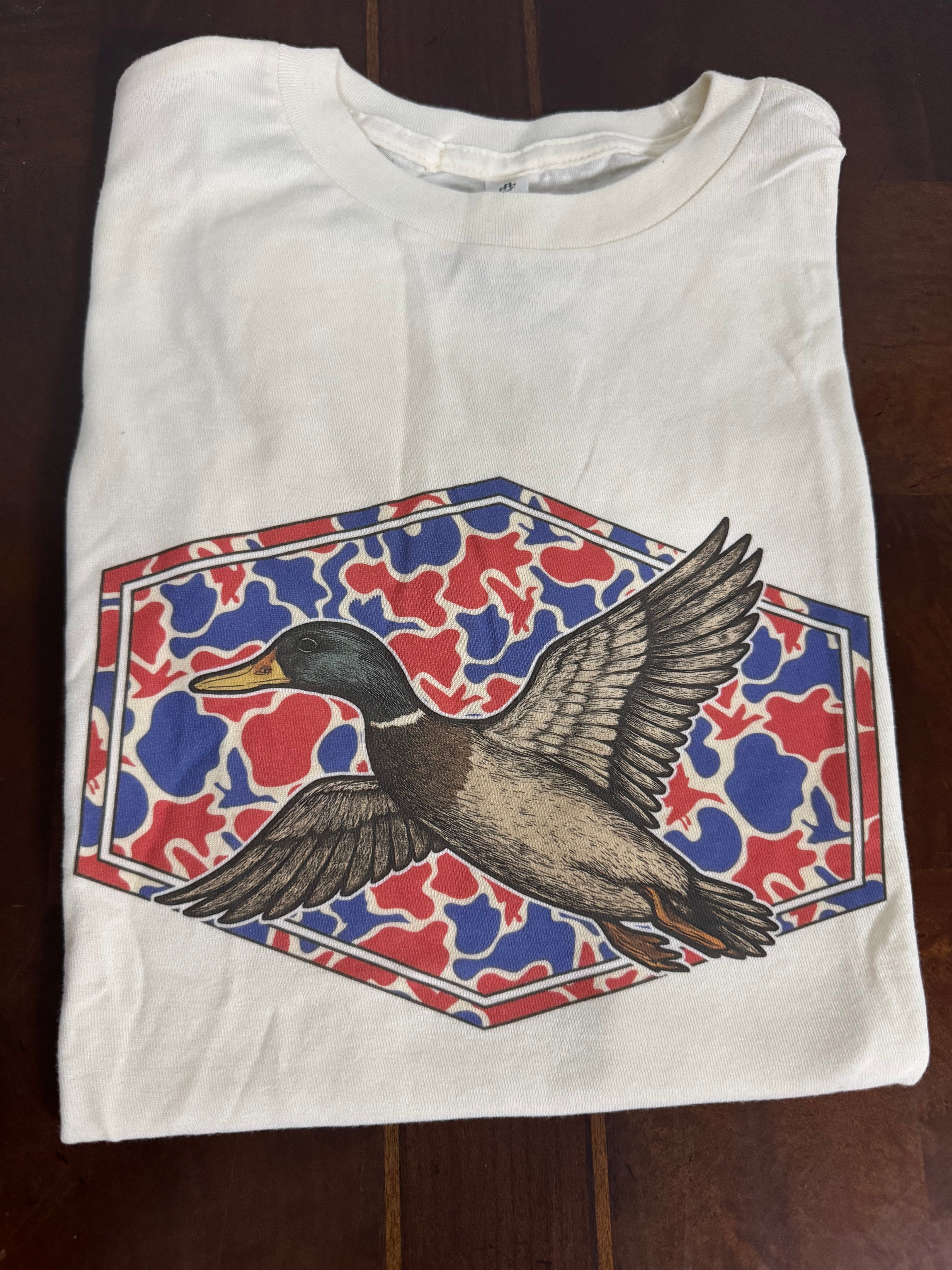 Red, White, & Blue Camo Duck Tshirt