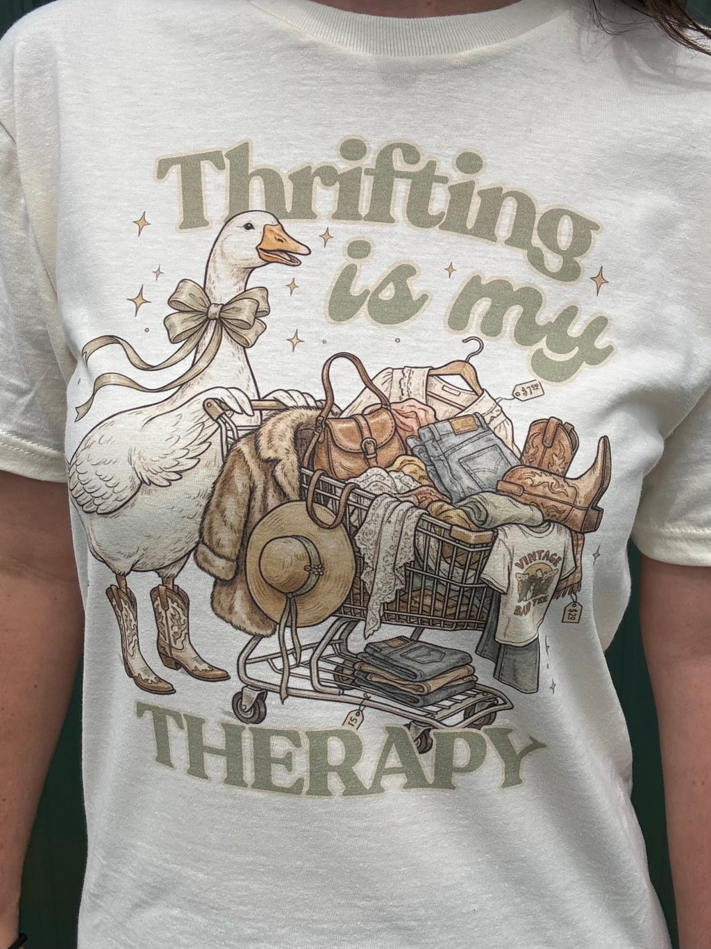 Thrifting Is My Therapy Adult Tshirt